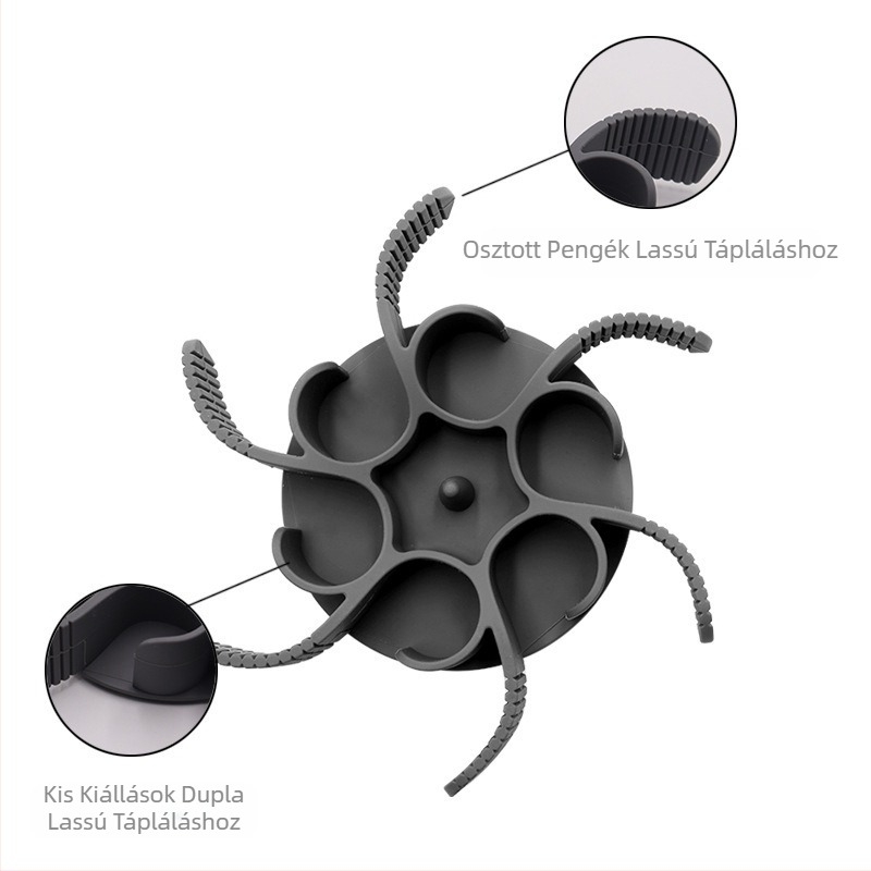 Lassú etető fulladásgátló eszköz kisállatoknak, szilikon fulladásgátló lassú etetőtál tapadókoronggal, univerzális macskáknak és kutyáknak, fulladásgátló, lassú etetés