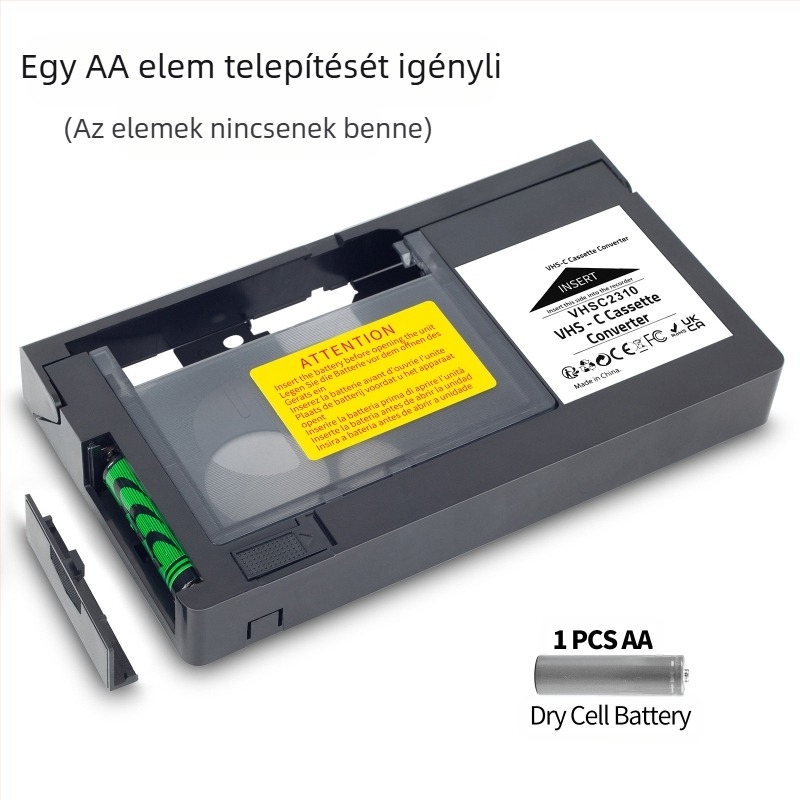 Határokon átnyúló videokazetta VHS-VHSC félkazettás átalakító doboz adapter doboz (Minidv/Hi8 nem kompatibilis)
