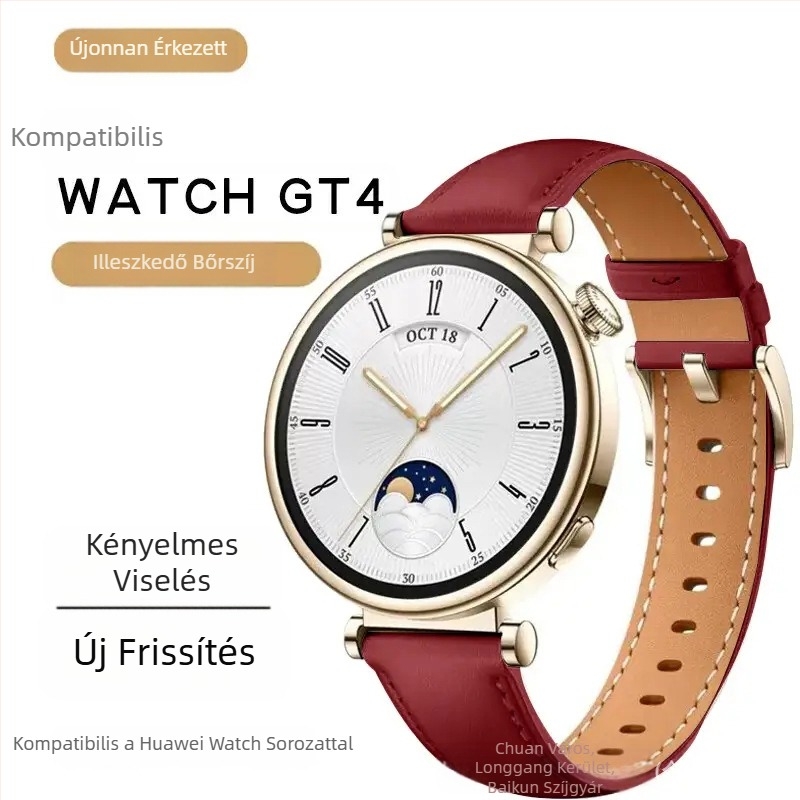 Alkalmas Huawei Gt4/Gt5 óraszíjhoz, Watch Gt6 női modell, valódi bőr férfi eredeti 41 mm/46 mm