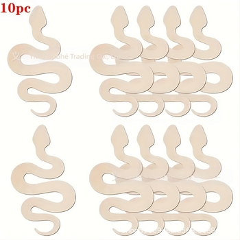 10 kígyó alakú fadarab, fából készült, barkácsolás, festés, graffiti, kézműveskedés, fából készült függődíszek, nyaraló