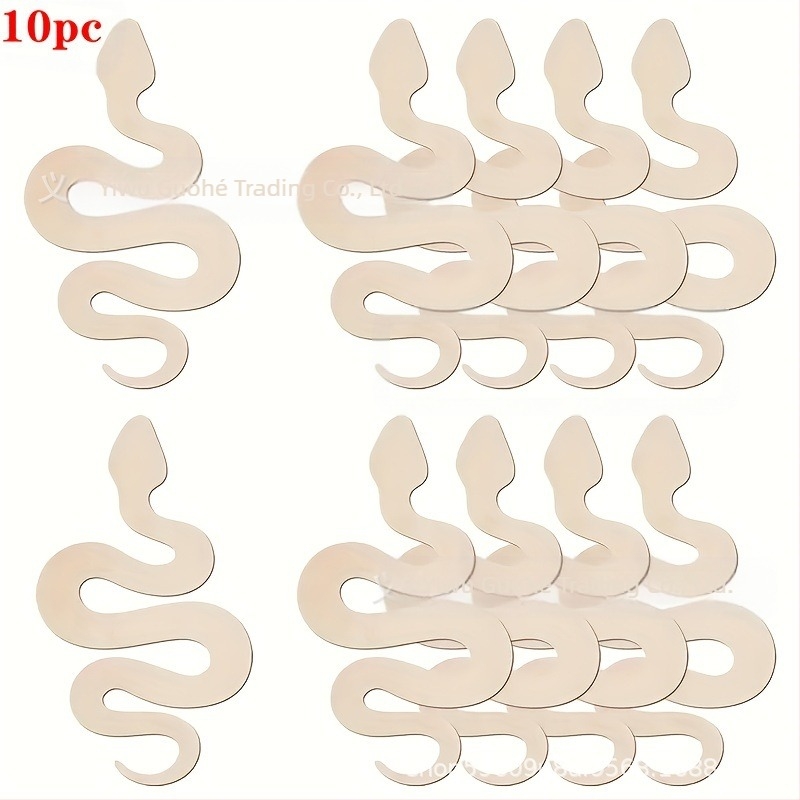 10 kígyó alakú fadarab, fából készült, barkácsolás, festés, graffiti, kézműveskedés, fából készült függődíszek, nyaraló
