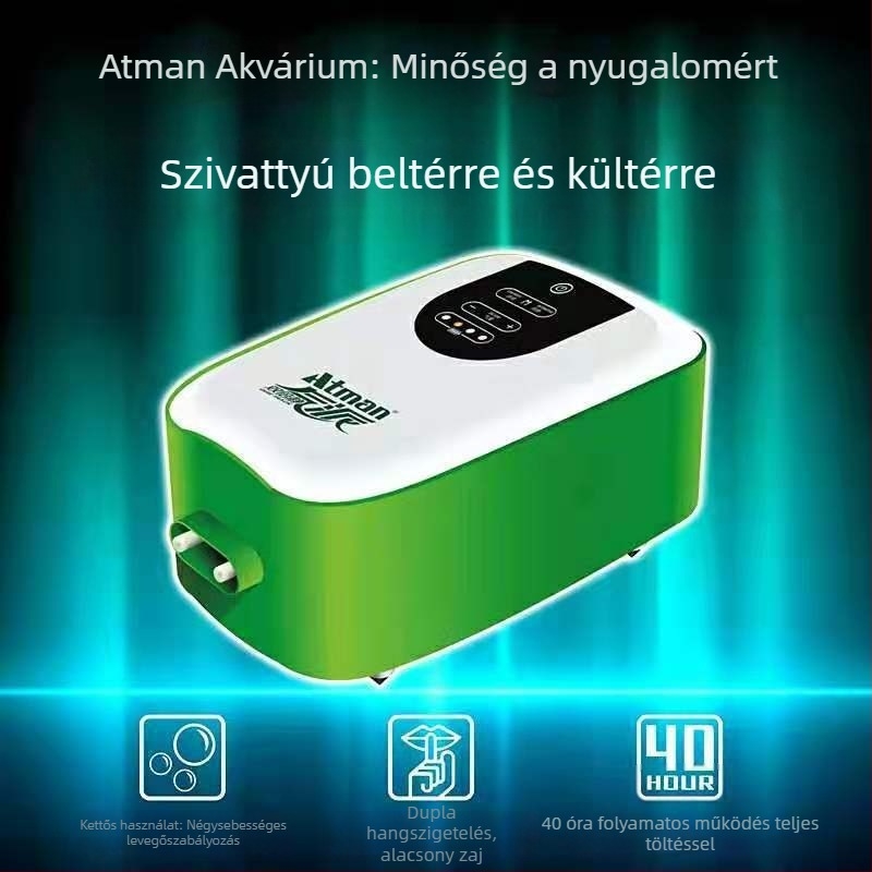 ATMAN Chuangxing töltő légpumpa oxigénpumpa hal oxigénpumpa horgászat oxigéngép kis hordozható háztartási