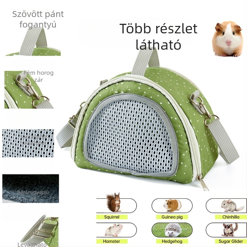 Kisállat zsebből kivehető hörcsögtáska mókus átlós táska sündisznó zsebből kivehető méztáska cickány csincsilla négy évszakos kültéri hordozható
