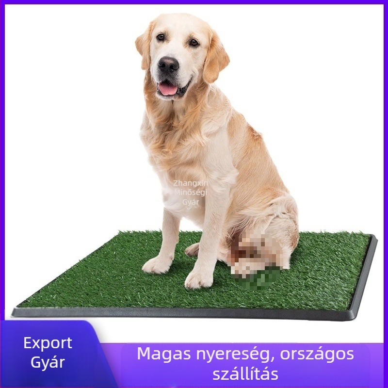 Határokon átnyúló granulált kutyavécé nagy, közepes és kis gyepfelületre, háromrétegű kutyavécé fixpontos kiképző műgyepvécé