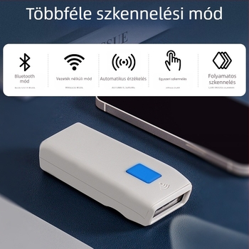Hordozható szkenner Bluetooth vezeték nélküli szkenner kézi szkenner egydimenziós és kétdimenziós expressz raktár vonalkódolvasó pisztoly