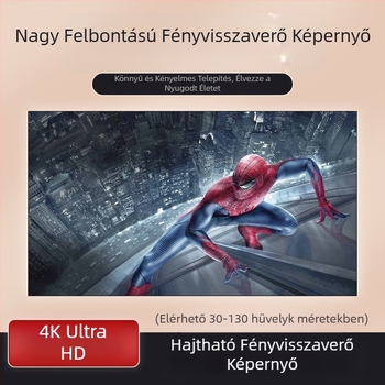 Egyszerű fém fényvédő függöny 60 hüvelykes 70 hüvelykes 80 hüvelykes 90 hüvelykes 100 hüvelykes 120 hüvelykes összecsukható papírcső függönyprojektor