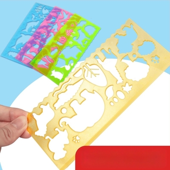 Speciális vonalzó kézzel írott újságokhoz, többfunkciós vonalzó, nagykereskedelmi festővonalzó, rajzsablon vonalzó rajzfilmhez