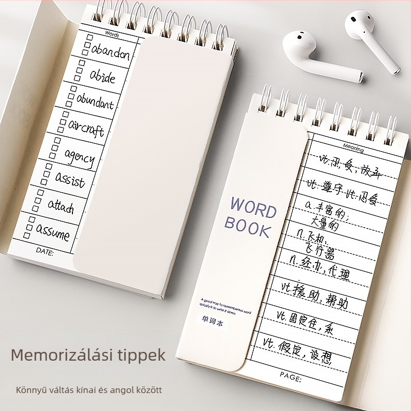 Angol szókincs memorizáló könyv Ebbinghaus, kis jegyzetfüzeteket is lefedhet, hordozható kis jegyzetfüzetek középiskolás diákoknak, akik felvételi vizsgát tesznek a posztgraduális képzésen