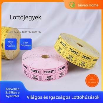 A gyártók összecsukható játékjegy-tekercseket, sorszámozott jegypapírt, helyszíni lottószelvényeket gyártanak.