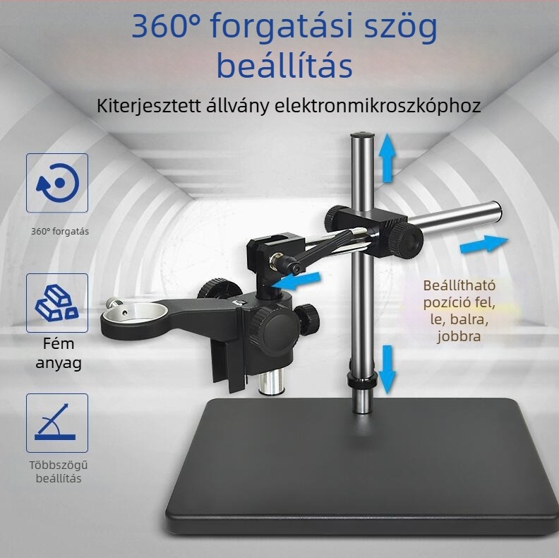 Gyártók által szállított mikroszkóp univerzális hosszú karú konzol állítható forgatható hosszabbító forgatható konzol fém oszlopos talp