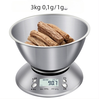 Háztartási rozsdamentes acél konyhai mérleg 5 kg-os tálmérleggel, sütőmérleggel, gyógyszermérleggel, többfunkciós elektronikus mérleg, élelmiszermérleg