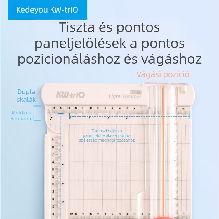 Kedeyou 13217 papírvágó egyenes vonalú hajtogató papírvágó diákirodai bizonyítvány fotópapírvágó vágás