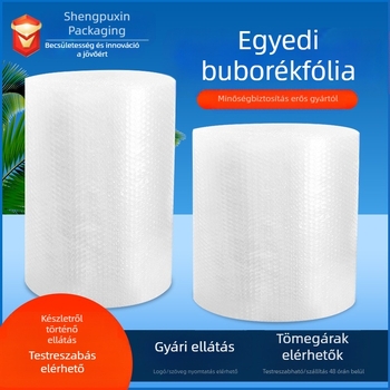 Gyárilag egyedi buborékos fólia expressz csomagolás törésálló nyomáscsökkentő csomagolóanyag csomagolófólia nagykereskedelmi egyrétegű buborékos fólia