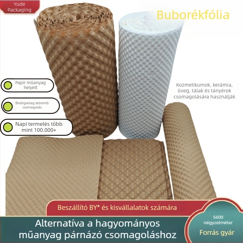 Préselt buborékfóliás papír Kerámia üvegtál Kétoldalas buborékfóliás fólia Expressz szállítási csomagolás Kraft ajándéktöltelék papír