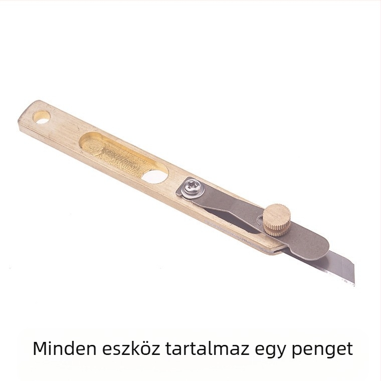 Sárgaréz kés bőr pozicionáló kés vágó kés bőrvágó kés barkács bőr növényi cserző bőrvágó kés