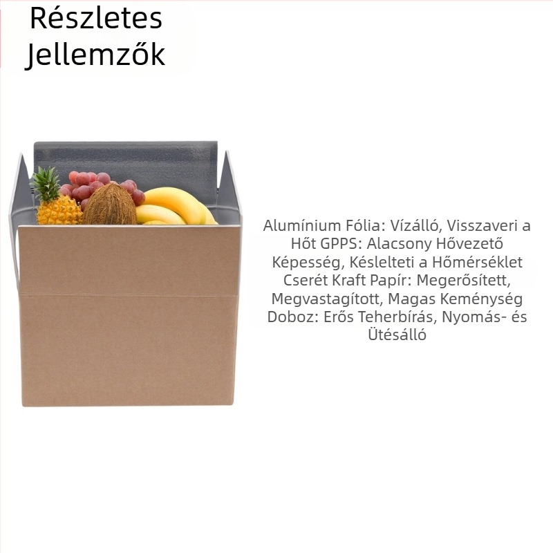 Szigetelés Alumíniumfólia Karton Tenger gyümölcsei Zöldség Friss Hús Hidegenlánc Expressz Logisztika Habdoboz Összecsukható Színes Nyomtatás Testreszabás