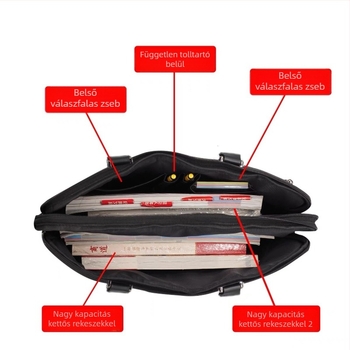 Deshigao Oxford szövet aktatáska, üzleti ingázó irodai táska, kézitáska, nagy kapacitású, multifunkcionális irattartó táska 5210
