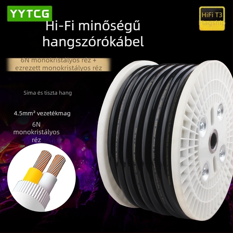 YYTCG hangszóróvonal lázas minőségű audiovonal egykristályos réz ezüstözött hangszóróerősítő tiszta réz hifi audiovonal szétszórt vonal