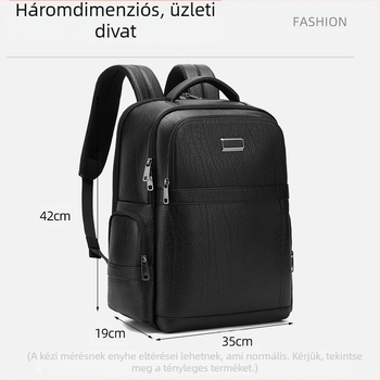 Robbanékony férfi Daniel nyakmintás valódi bőr hátizsák, egyszerű, divatos számítógépes hátizsák, növényi cserzésű marhabőrből, raktáron