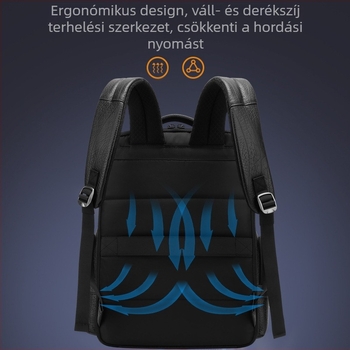 Robbanékony férfi Daniel nyakmintás valódi bőr hátizsák, egyszerű, divatos számítógépes hátizsák, növényi cserzésű marhabőrből, raktáron