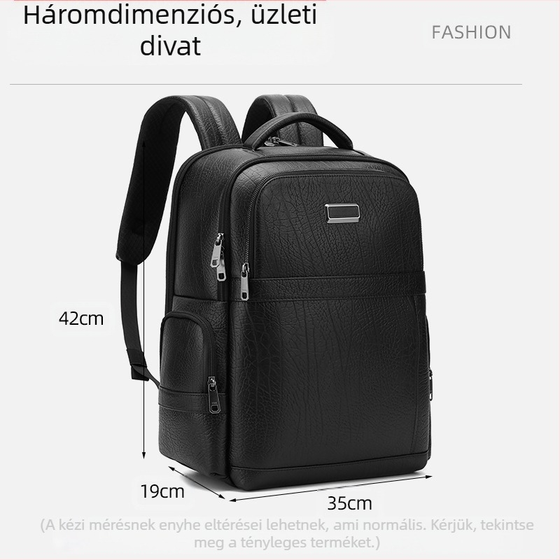 Robbanékony férfi Daniel nyakmintás valódi bőr hátizsák, egyszerű, divatos számítógépes hátizsák, növényi cserzésű marhabőrből, raktáron