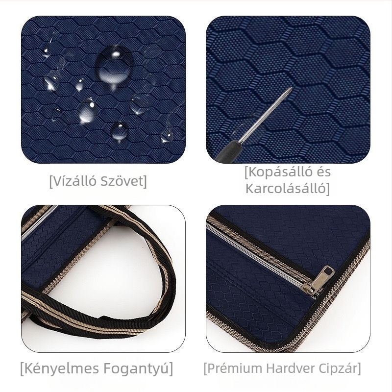 Spot Satchel Vízálló Oxford szövet Szélesített irattartó Kétrétegű irattartó Nagy kapacitású irattartó