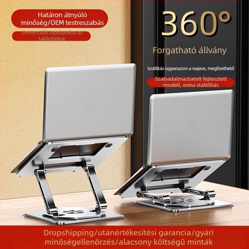 [Új stílus] 668 Laptop állvány Forgatható Hűtő Összecsukható Állítható Emelésű Asztali Magasító Konzol