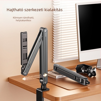 Új, lusta telefontartó, forgatható, összecsukható, alumínium ötvözetből készült, felülnézetes felvételkészítéshez, élő közvetítéshez, táblagépállvány, asztali, határokon átnyúló, népszerű termék