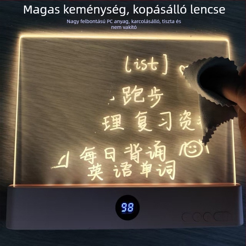 Graffiti tanulólámpa, határokon átnyúló, új, hordozható, átlátszó olvasólámpa, fokozatmentes fényerő-szabályozású tanulólámpa, időzített olvasólámpa