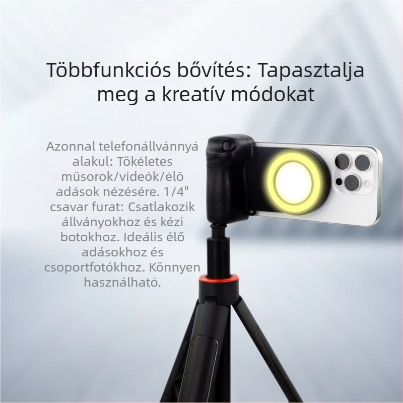 Új mobiltelefon szelfi fény Bluetooth felvételi asszisztens szelfi gyűrűs fény élő videó felvételhez derítő fény