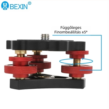 Bexin SLR fényképezőgép forgatható/dönthető talppal, állvánnyal, vízszintesen állítható üléssel, három irányban állítható alumíniumötvözetből készült szöggel, finoman állítható ülésponttal.