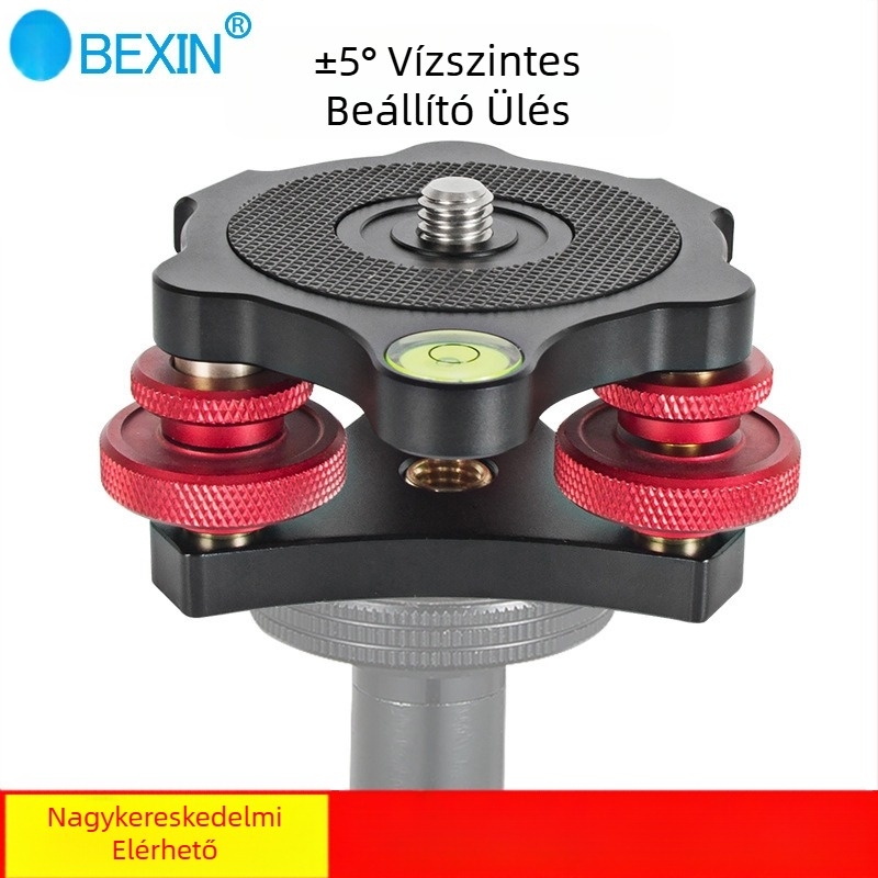 Bexin SLR fényképezőgép forgatható/dönthető talppal, állvánnyal, vízszintesen állítható üléssel, három irányban állítható alumíniumötvözetből készült szöggel, finoman állítható ülésponttal.