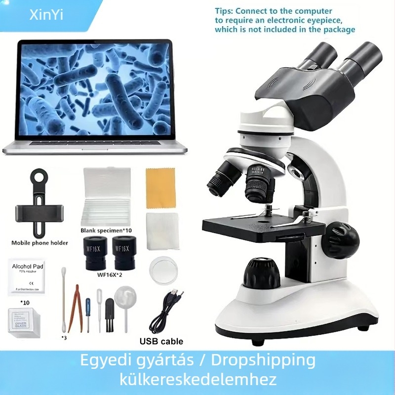 A binokuláris optikai mikroszkóp, amelyet az iskolákban is használnak, kötelező eszköz a középiskolás diákok számára, hogy felfedezhessék a természetes növényeket, a mikroszkópos biológiát és a szakmai vizsgákat.