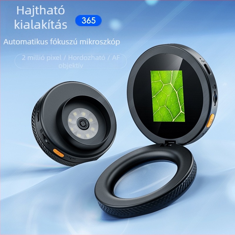 2025 Új termék, hordozható, zsebben összecsukható digitális mikroszkóp, 500x-os autofókuszú elektronikus nagyító