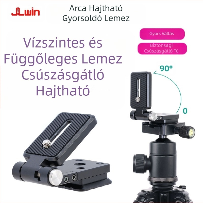JLwin Micro SLR fényképezőgép összecsukható L-lap függőleges csappantyús állványfej gyorsan tölthető lap összecsukható vízszintes és függőleges képernyő gyorskioldó lap