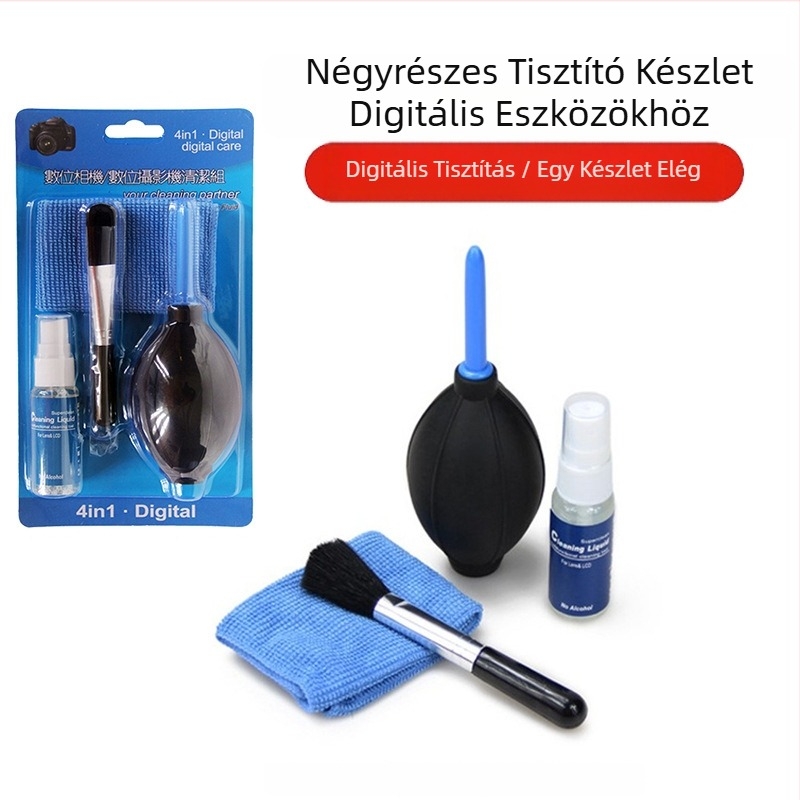 4 az 1-ben digitális tisztítóruha, 4 darabos készlet, 4 az 1-ben tükörreflexes fényképezőgép tisztítóruha, professzionális tisztítás, négy darab