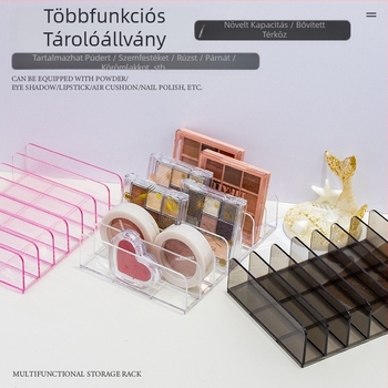 Légpárnás púder torta kozmetikai púder szemhéjfesték paletta átlátszó tárolódoboz manikűr színpaletta kézzel készített viselhető köröm tároló állvány