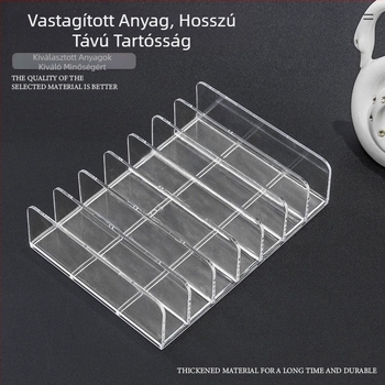 Légpárnás púder torta kozmetikai púder szemhéjfesték paletta átlátszó tárolódoboz manikűr színpaletta kézzel készített viselhető köröm tároló állvány