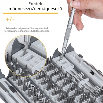 128 darabos precíziós csavarhúzó készlet, szétszerelőgép karbantartó szerszám, többfunkciós kézi csavarhúzó kötetkészlet
