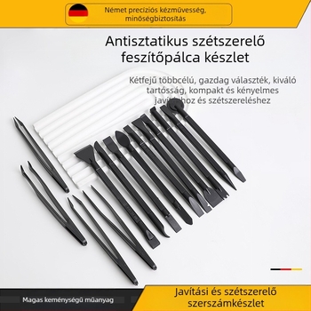 Antisztatikus műanyag feszítővas csipesz 14 az egyben karbantartó eszköz elektronikai gyár fekete hegyű széles szájú csipeszruha