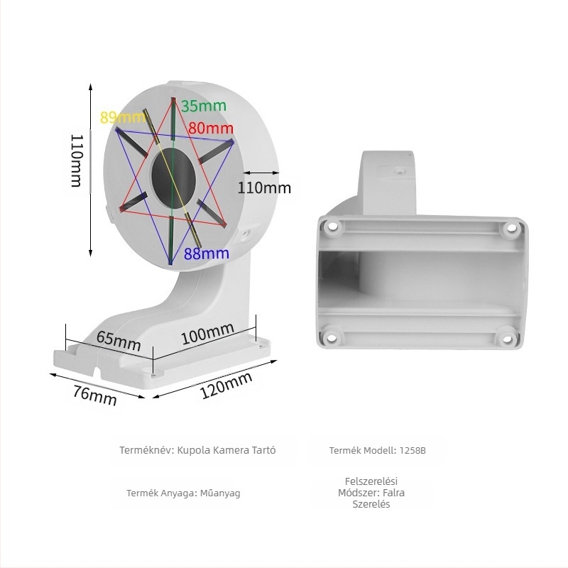 Univerzális, vastagított műanyag megfigyelő kupola konzol nagykereskedelmi kamera konzol falra szerelhető megfigyelő konzol