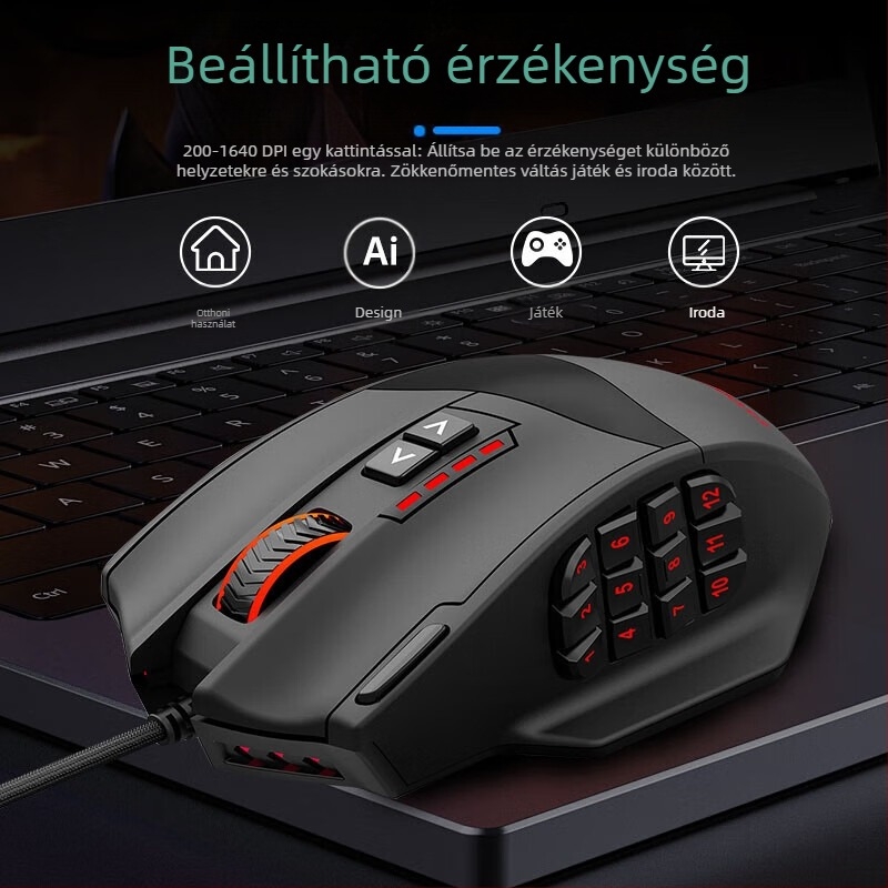 E element X39 elektronikus versenyjáték egér többoldalas kulcs makró programozás hős liga verseny csirke evés makró egér