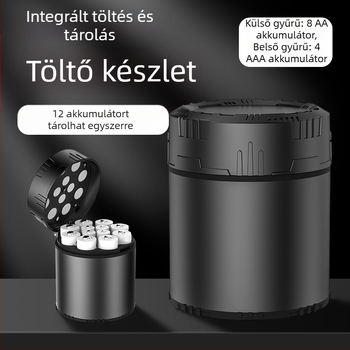 5. számú 7. számú állandó feszültségű 1,5 V-os újratölthető lítium akkumulátor 12 raktári töltő Tartós tárolási töltés Integrált AA töltő