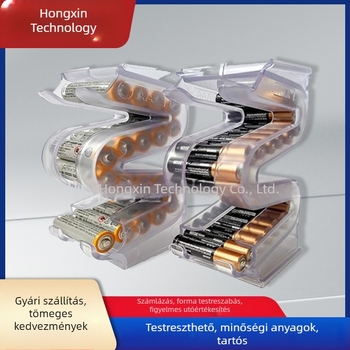 AAA elemtároló doboz 7. számú elemtároló állvány AA és AAA kombinált elemekhez, elemtároló doboz