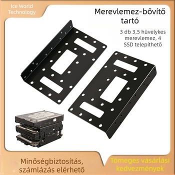 3,5 hüvelykes merevlemez-bővítőkeret SATA/IDE univerzális ütésálló, leesésgátló, üreges hőelvezető fémkeret