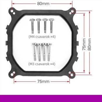 Számítógép ventilátor radiátor 115x 1366 2011 hűtőventilátor alap konzol AM4 csat