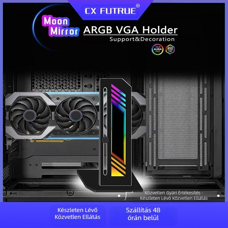 Határokon átnyúló, előnyben részesített holdtükrös függőleges grafikus kártya tartó 5VARGB shuang szinkron számítógépes grafikus kártya támogatás