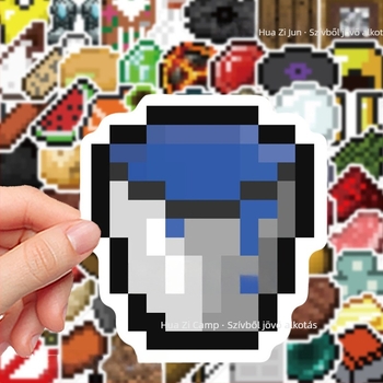 70 kalandjáték matrica Pixel szél szerszámok apró tárgyak kreatív graffiti dekoráció mobiltelefon kagyló kéz fiók matricák