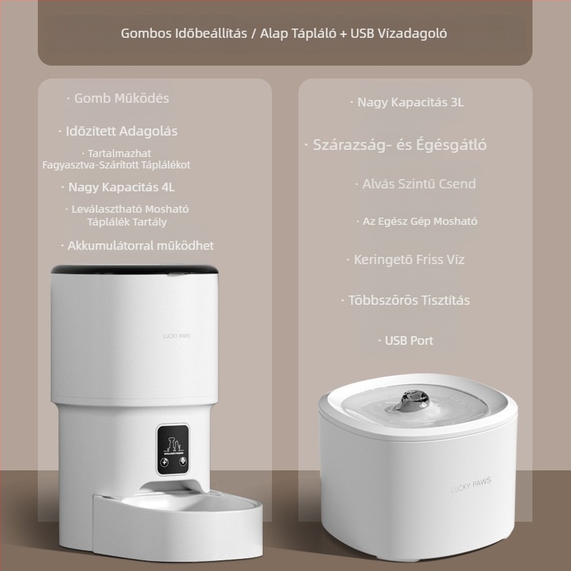 Kisállat automata etető macska időzítés kvantitatív intelligens macskaeledel kutyaeledel távoli WIFI Bluetooth vezérlésű etetőgép