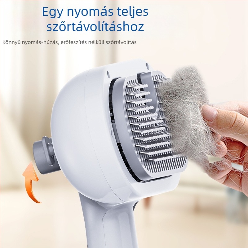 Határokon átnyúló kisállat spray masszázsfésű, macska gőzölős fésű, hajfésű, macskaszőr spray fésű a kihullott szőr eltávolítására